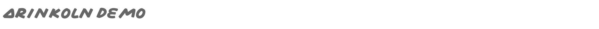 Sample characters Arinkoln Font